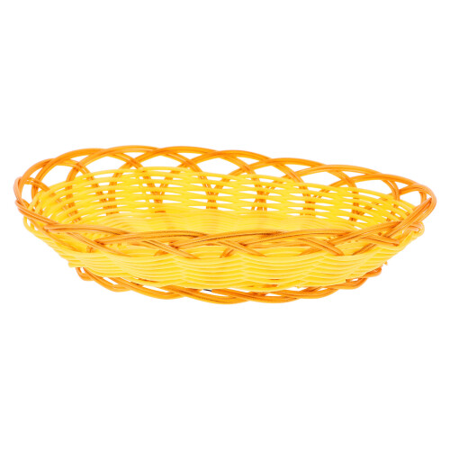 5Pcs Khaki Woven Fast Food and Fruit Storage Basket Practical 1