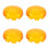 4Pcs Motorcycle Turn Signal Light Covers Yellow Plastic Easy Install 7