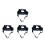 4Pcs Hard Hat Liner Insert Plastic Breathable Padding Adjustable Fit 7