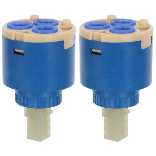 2Pcs Durable Blue Ceramic Faucet Cartridge Replacement for Sink Taps