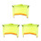 3Pcs Yellow Hard Hat Brim Shade Sunproof Neck Cover Construction 4