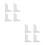 8Pcs White Foot Model Sock Display Stand Plastic Shoe Tree Retail Use 7