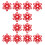 24Pcs Red Felt Christmas Cup Pads Snowflake Coasters for Home Use 3