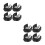 8Pcs Durable Black Cane Locking Non-Slip Rubber Metal 4