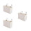 3Pcs White Felt Fabric Bedside Storage Bag Hanging Organizer for Dorm 4
