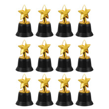 24Pcs Golden Party Star Award Trophies Plastic Base for School Events