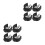 8Pcs Durable Black Cane Locking Non-Slip Rubber Metal 6
