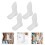 8Pcs White Foot Model Sock Display Stand Plastic Shoe Tree Retail Use 10