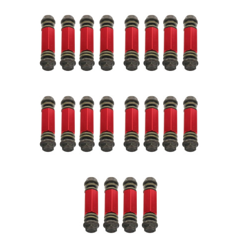 20Pcs Red Replacement Brake Line Adapter for Motorcycle Oil Resistant 2
