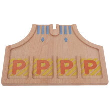 2Pcs Wood Miniature Parking Lot for Diorama and Creative Kids Toys