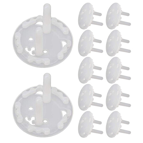 120Pcs White Plastic Childproof Outlet Caps for Home Electrical Safety
