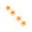 2Pcs Yellow Flower Ear Studs Polymer Clay Earrings Durable 7