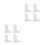 8Pcs White Foot Model Sock Display Stand Plastic Shoe Tree Retail Use 6