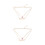 2Pcs Creative Golden Acrylic Hanging Pendant Double-Layers Neck Chain 4