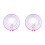 2Pcs Multicolor Plastic Embroidery Hoops Set for Cross Stitch Projects 5