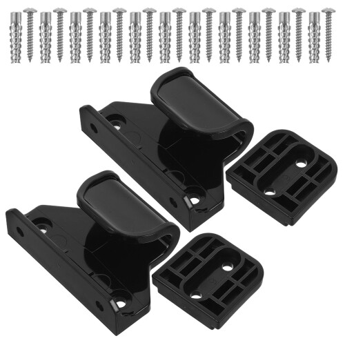 3Sets Retractable Safety Gate Repair Kit Black Plastic Durable for Car 2