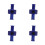 4Pcs High Precision Inline Gauge Adapter Blue Aluminum Car Accessory 7