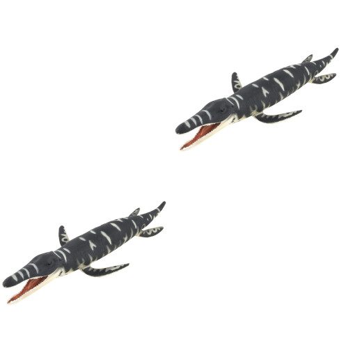2Pcs Lifelike Liopleurodon Dinosaur Ornament Decoration 2