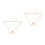 2Pcs Creative Golden Acrylic Hanging Pendant Double-Layers Neck Chain 3