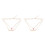 2Pcs Creative Golden Acrylic Hanging Pendant Double-Layers Neck Chain 2