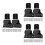 3Sets Retractable Safety Gate Repair Kit Black Plastic Durable for Car 5