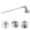 2Pcs Iron Candle Snuffer Extinguisher Silver with Long Handle for Home 11