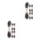 10Pcs Replacement Toggle Buttons Horn Style for Clothes Coffee 7
