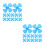 40Pcs Precision Plastic Mini Fan for DIY Model Crafts Blue 7