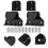 3Sets Retractable Safety Gate Repair Kit Black Plastic Durable for Car 10