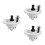 3Sets Multifunctional Rv Water Inlet Stop Valve White PP Replacement 4
