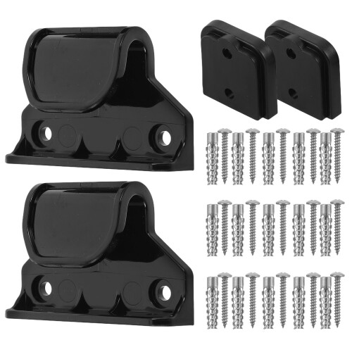 3Sets Retractable Safety Gate Repair Kit Black Plastic Durable for Car 1