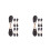 10Pcs Replacement Toggle Buttons Horn Style for Clothes Coffee 4