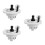 3Sets Multifunctional Rv Water Inlet Stop Valve White PP Replacement 9