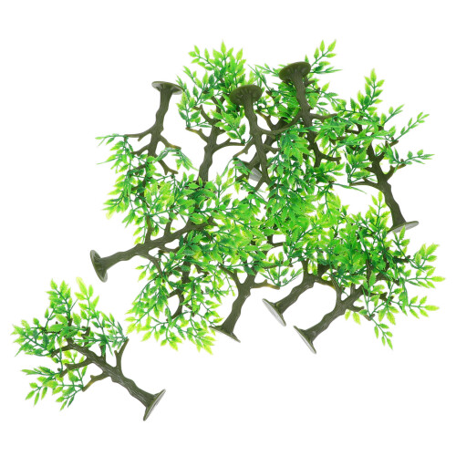 48Pcs Realistic Plastic Model Trees for Craft Diorama Landscape Green