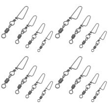 120Pcs Silver Ball Bearing Fishing Snap Swivels Copper Stainless Steel
