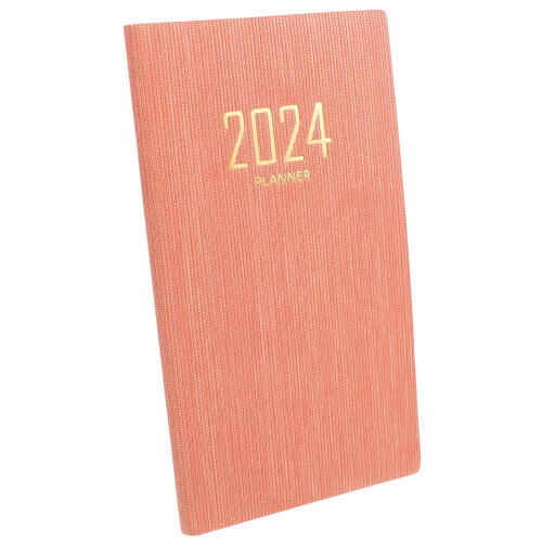 5Pcs Academic Planner 2024 Pink Portable Note Book for Students 2