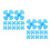 40Pcs Precision Plastic Mini Fan for DIY Model Crafts Blue 3