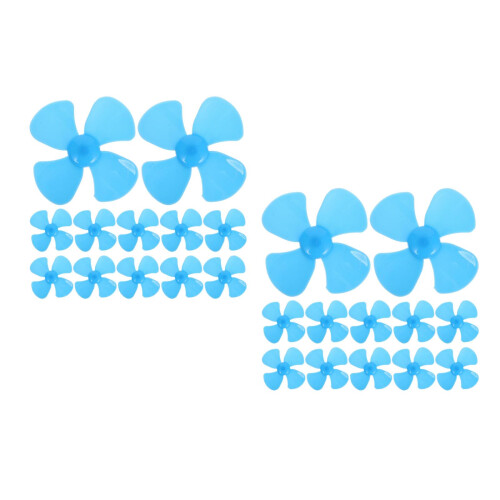 40Pcs Precision Plastic Mini Fan for DIY Model Crafts Blue 2
