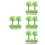 48Pcs Realistic Plastic Model Trees for Craft Diorama Landscape Green 6