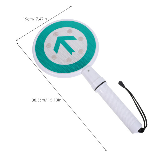 Portable LED Double-Sided Parking Sign Plastic Stop Signal Paddle 1