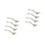 8Pcs Floating White Shrimp Lures with Hooks Luminous Freshwater Baits 4