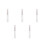 5Pcs Portable Round Head Silicone Lip Brush White Reusable Makeup Tool 9