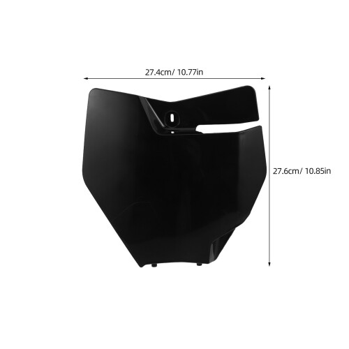 Uv-Resistant Plastic Motorcycle Front Number Plate Black 1