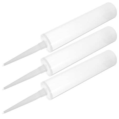 9Sets Transparent Plastic Fillable Caulk Tubes for DIY Projects