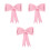 3Pcs Pink Car Bowknot Decorations Waterproof Sponge for Tail Bumper 8