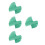 52Pcs Golf Grip Tape Strips Double Sided Light Green Rubber Adhesive 4
