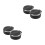 4Pcs Compact Smokeless Auto Ashtray Black ABS Car Cup Holder with Lid 5