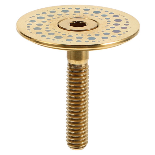 3Sets Titanium Bike Stem Upper Cover Golden Moisture-Proof Headset Cap