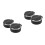 4Pcs Compact Smokeless Auto Ashtray Black ABS Car Cup Holder with Lid 6