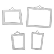 1Set Silver Carbon Steel Frame Metal Die for Precise Scrapbook Cutting
